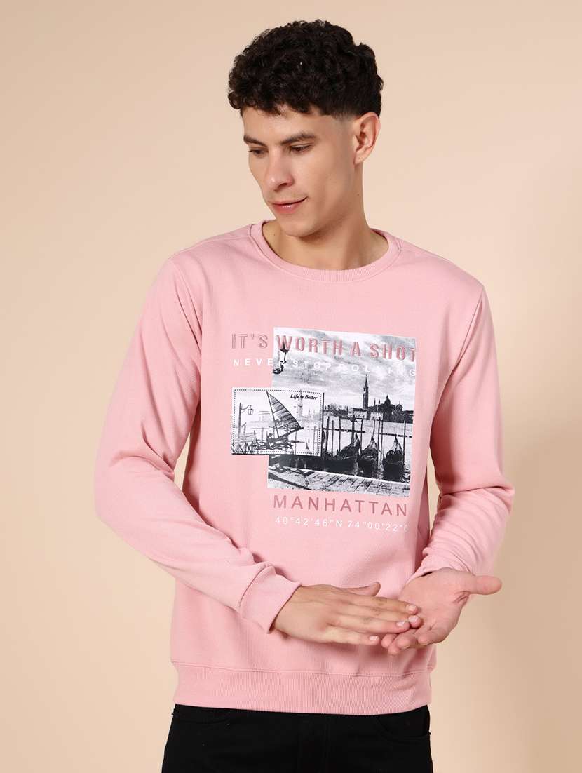 men front print long sleeve sweatshirt - 21936146 -  Standard Image - 1