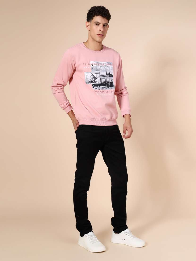 men front print long sleeve sweatshirt - 21936146 -  Standard Image - 4