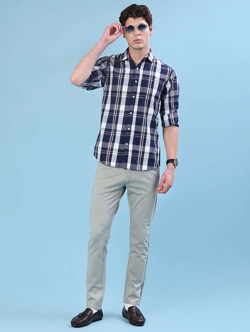 men checkered long sleeve regualr fit casual shirt - 21936318 -  Standard Image - 4