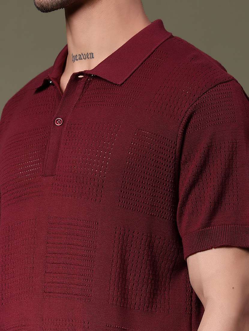 men self design short sleeve regular fit polo t-shirt - 21936588 -  Standard Image - 4