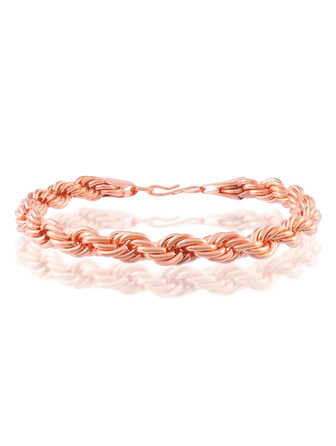 classic copper twisted chain link unisex bracelet - 21936648 -  Standard Image - 1