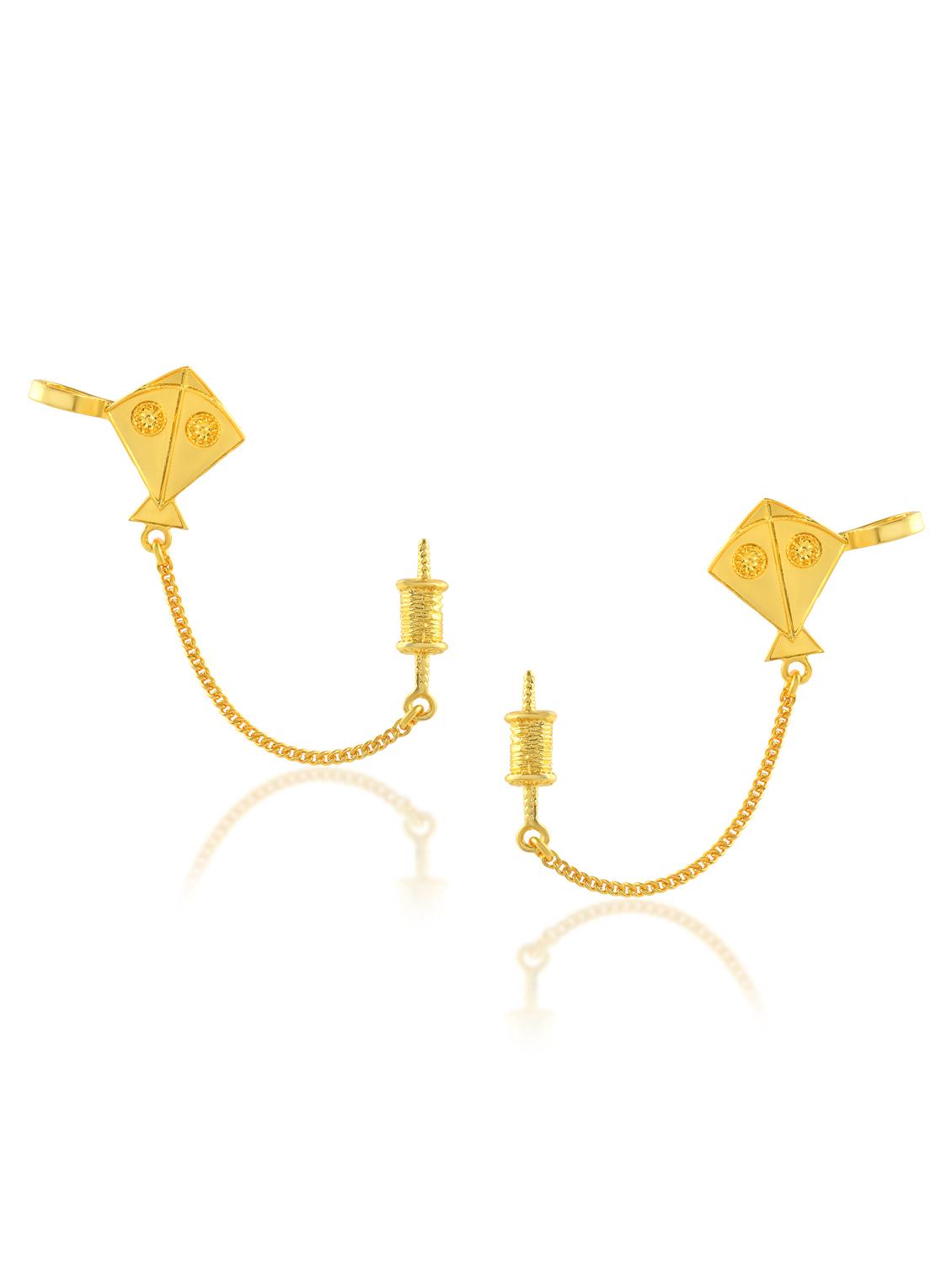 women gold plated kite shaped earcuff - 21936725 - Standard Image - 1