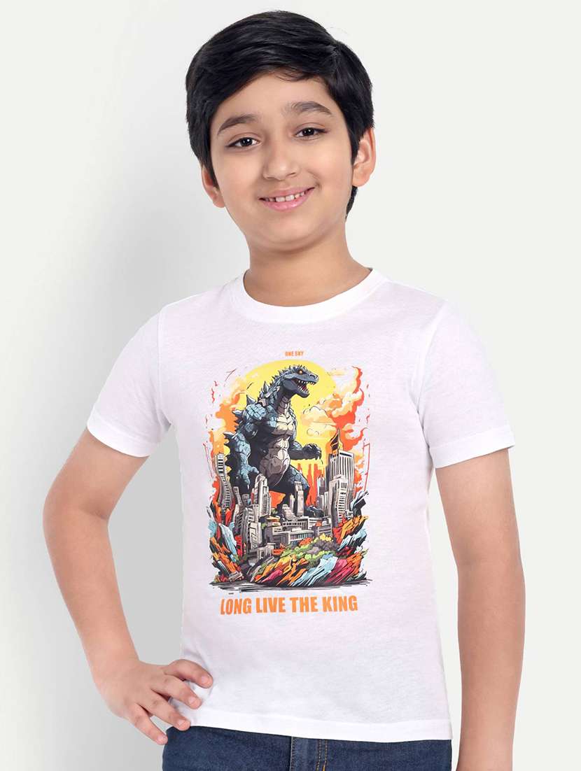 boys printed short sleeve regular fit t-shirt - 21936731 -  Standard Image - 1