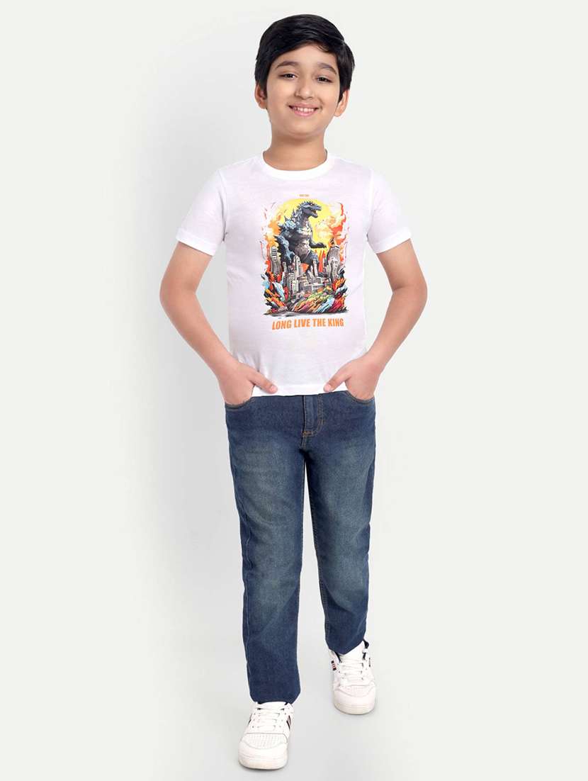 boys printed short sleeve regular fit t-shirt - 21936731 -  Standard Image - 6