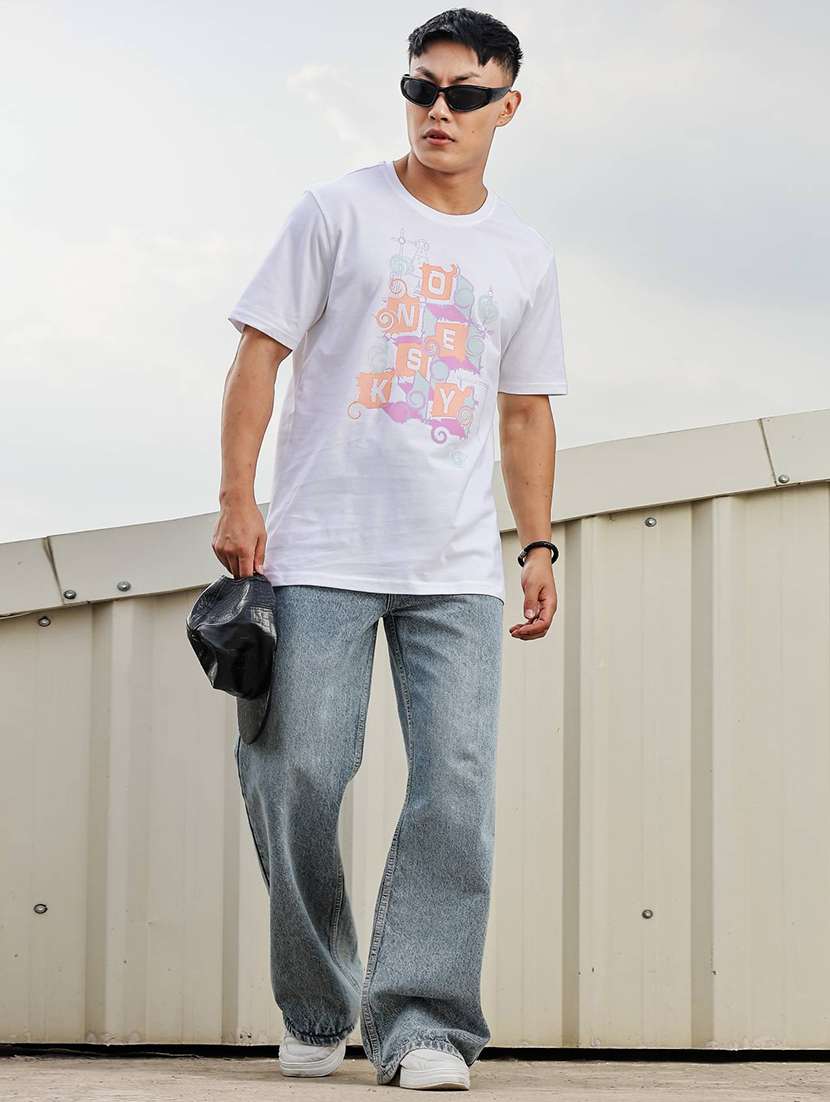 men front print round neck regular fit t-shirt - 21936735 - Standard Image - 6