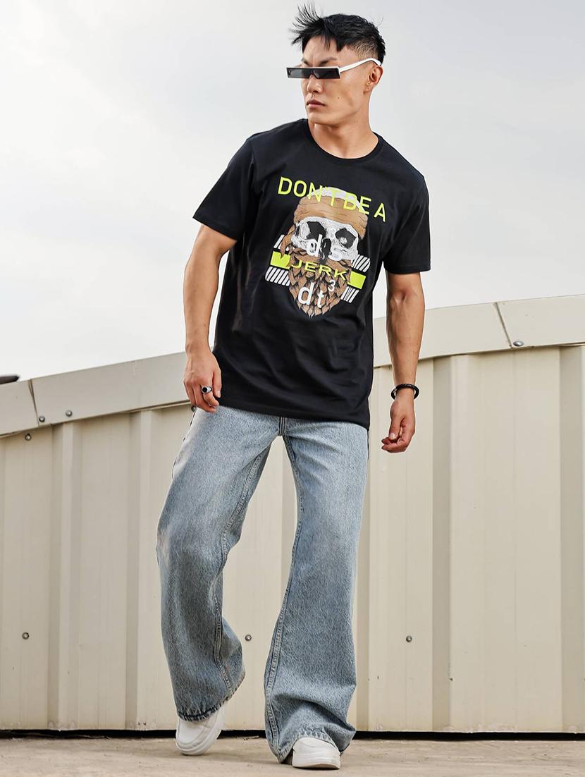 men front print round neck regular fit t-shirt - 21936736 - Standard Image - 6