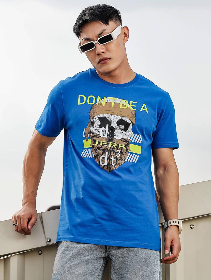 men front print round neck regular fit t-shirt - 21936737 - Zoom Image - 0