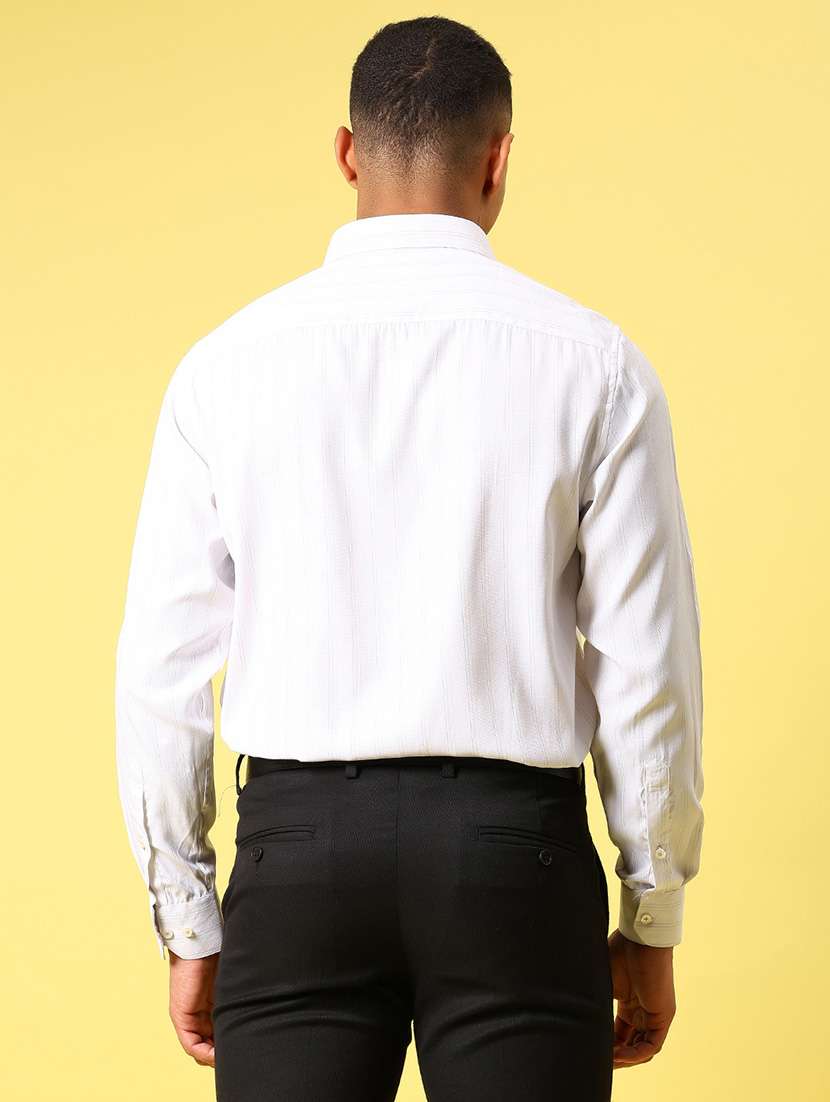 men white striped long sleeve formal shirt - 21936802 - Standard Image - 4