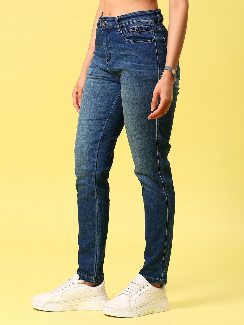 women solid mid rise slim fit jean - 21936843 - Standard Image - 1