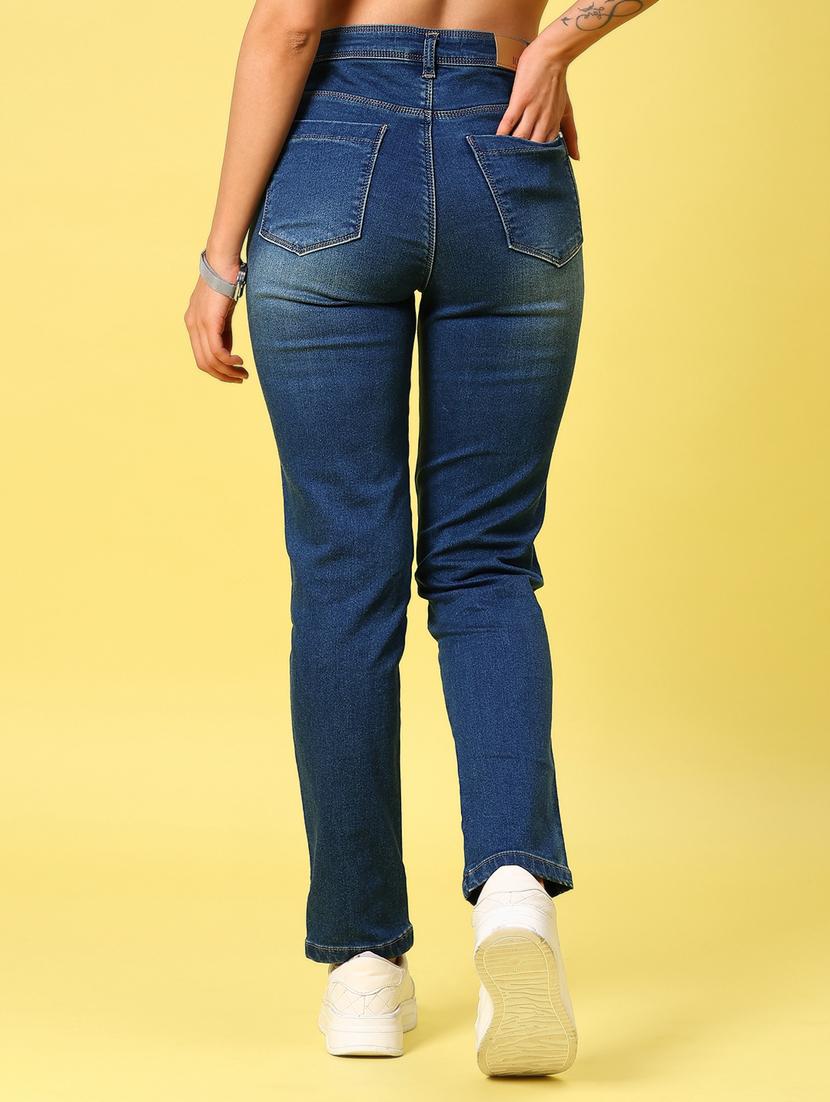 women solid mid rise slim fit jean - 21936843 - Standard Image - 4