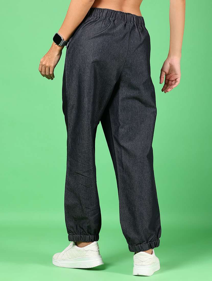 women solid mid rise relaxed fit jogger - 21936860 -  Standard Image - 4