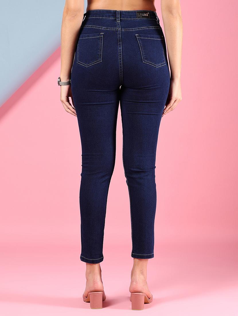 women solid high rise slim fit jean - 21936862 - Standard Image - 4