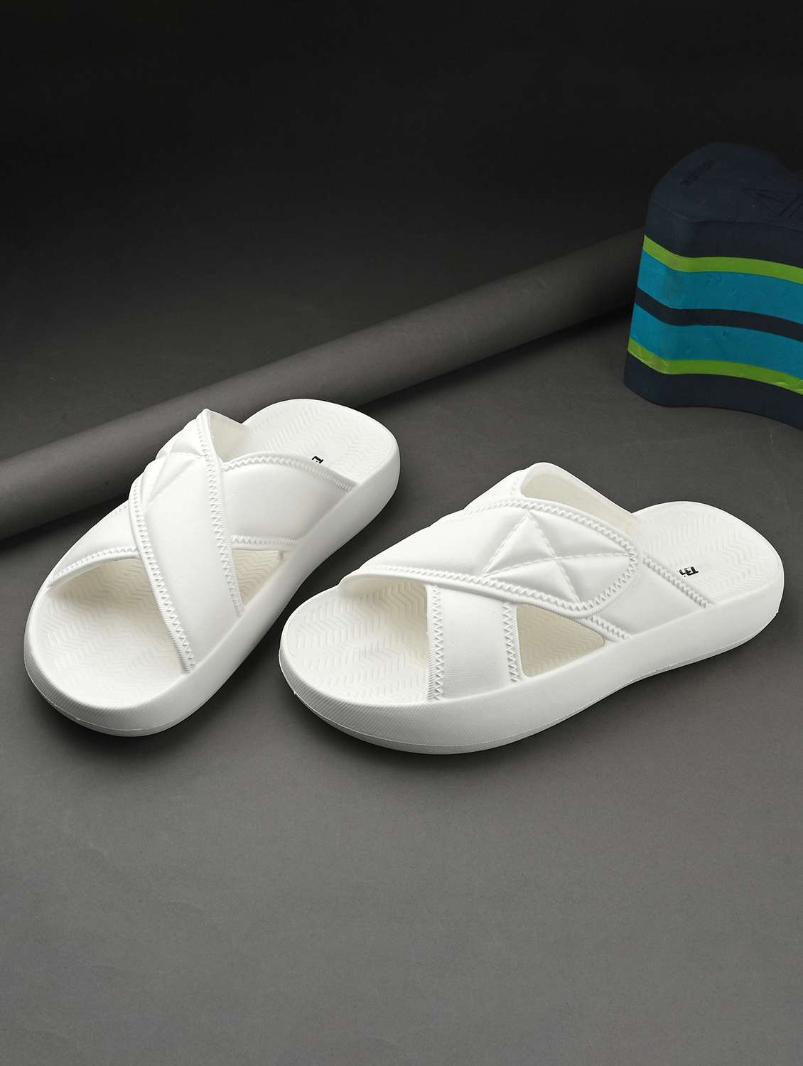 men white slip on slider