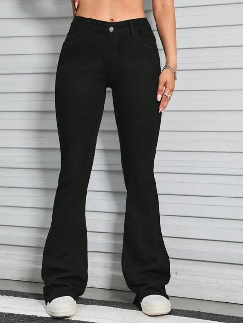 women solid high rise bootcut jean - 21936868 -  Standard Image - 0