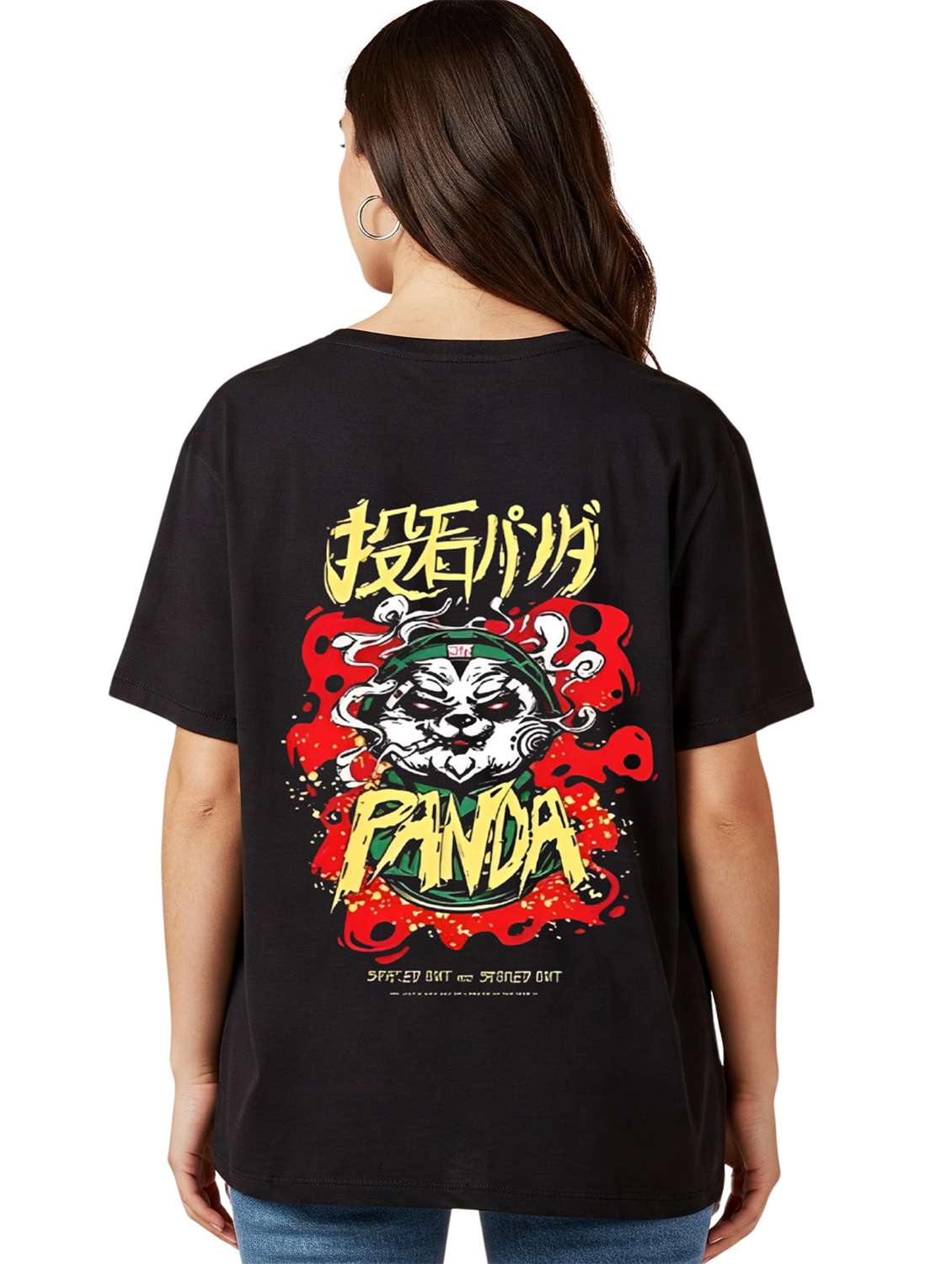 women printed short sleeve oversized t-shirt - 21938367 -  Standard Image - 1