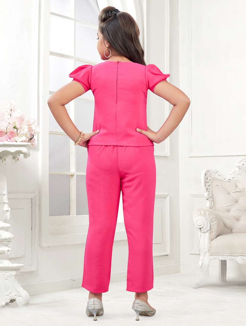 girls embroidered top & trouser co-ord set - 21938431 -  Standard Image - 4