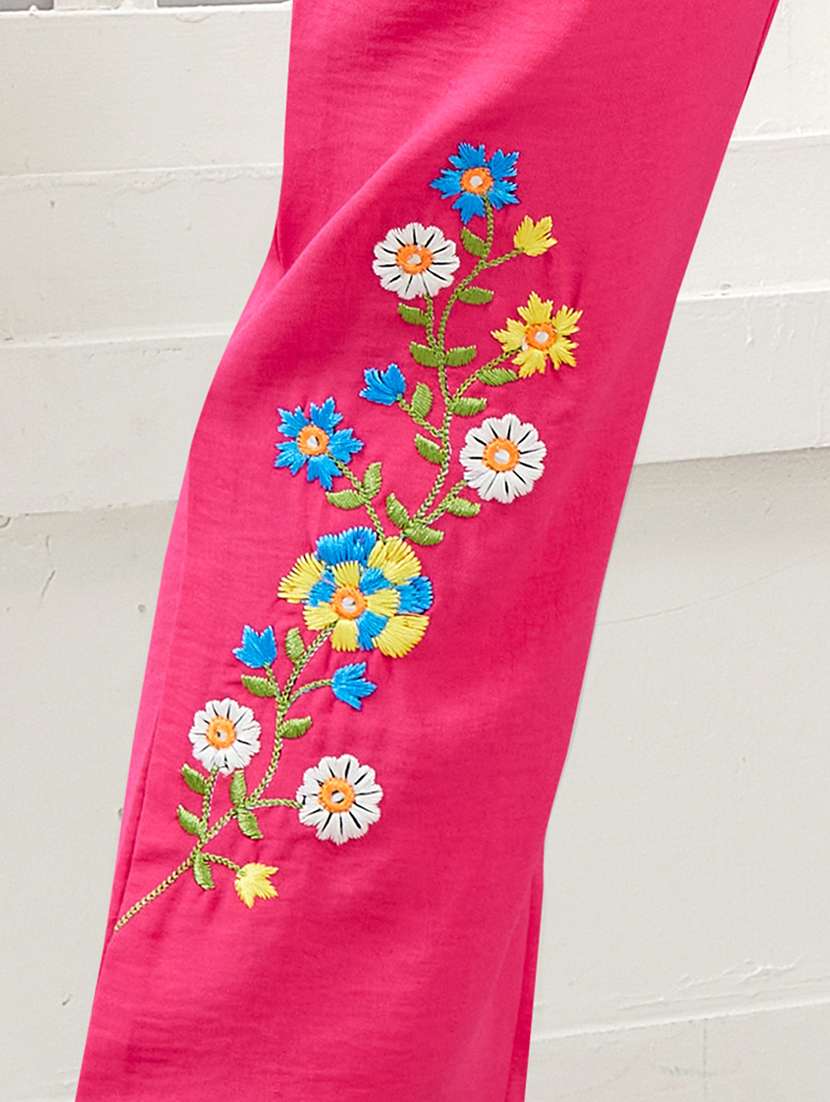 girls embroidered top & trouser co-ord set - 21938431 -  Standard Image - 6