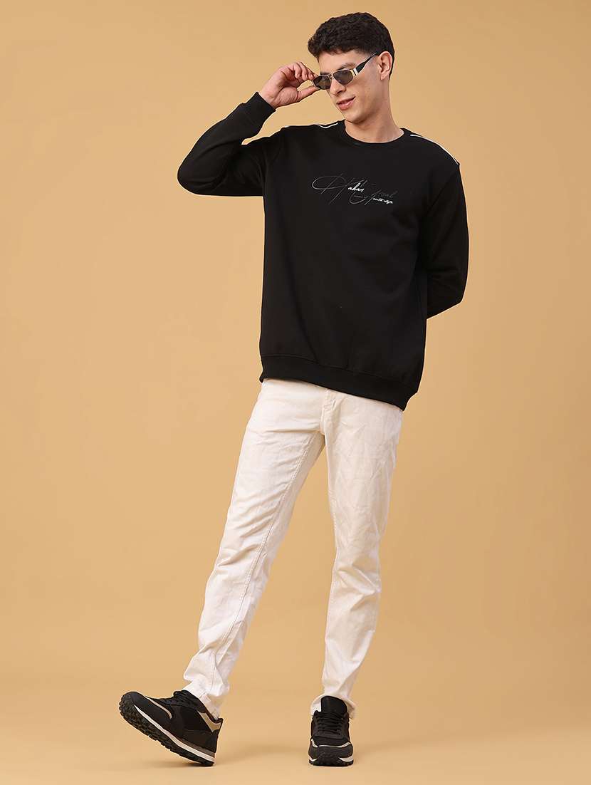 men solid long sleeve sweatshirt - 21938455 -  Standard Image - 4