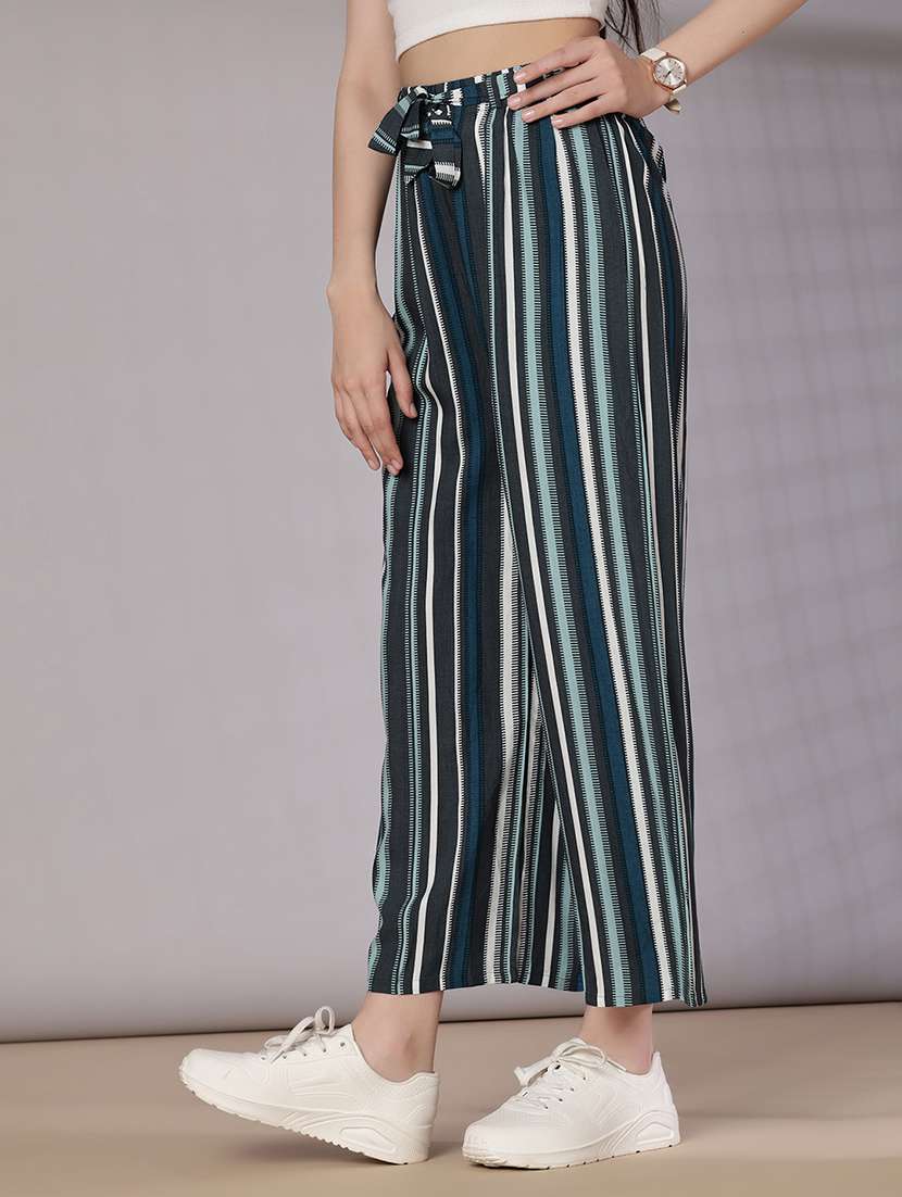 women green rayon straight trouser - 21938520 -  Standard Image - 1