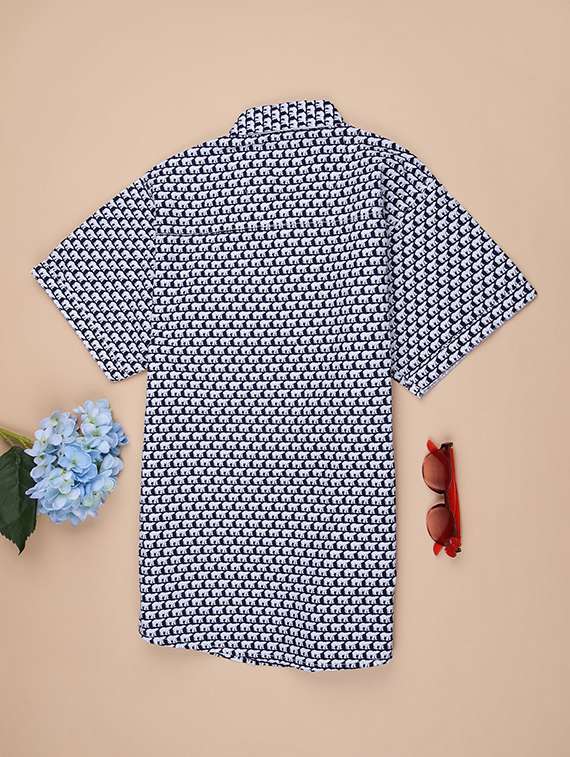 boys printed short sleeve casual shirt - 21938526 -  Standard Image - 1