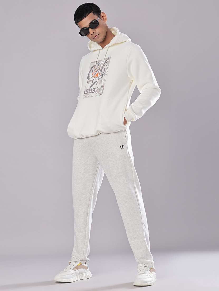 men front print long sleev hooded sweatshirt - 21938563 -  Standard Image - 4