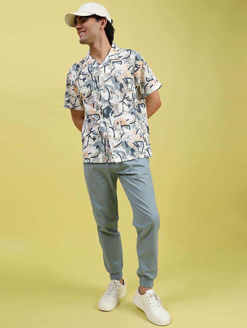 men solid mid rise jogger - 21938639 -  Standard Image - 4