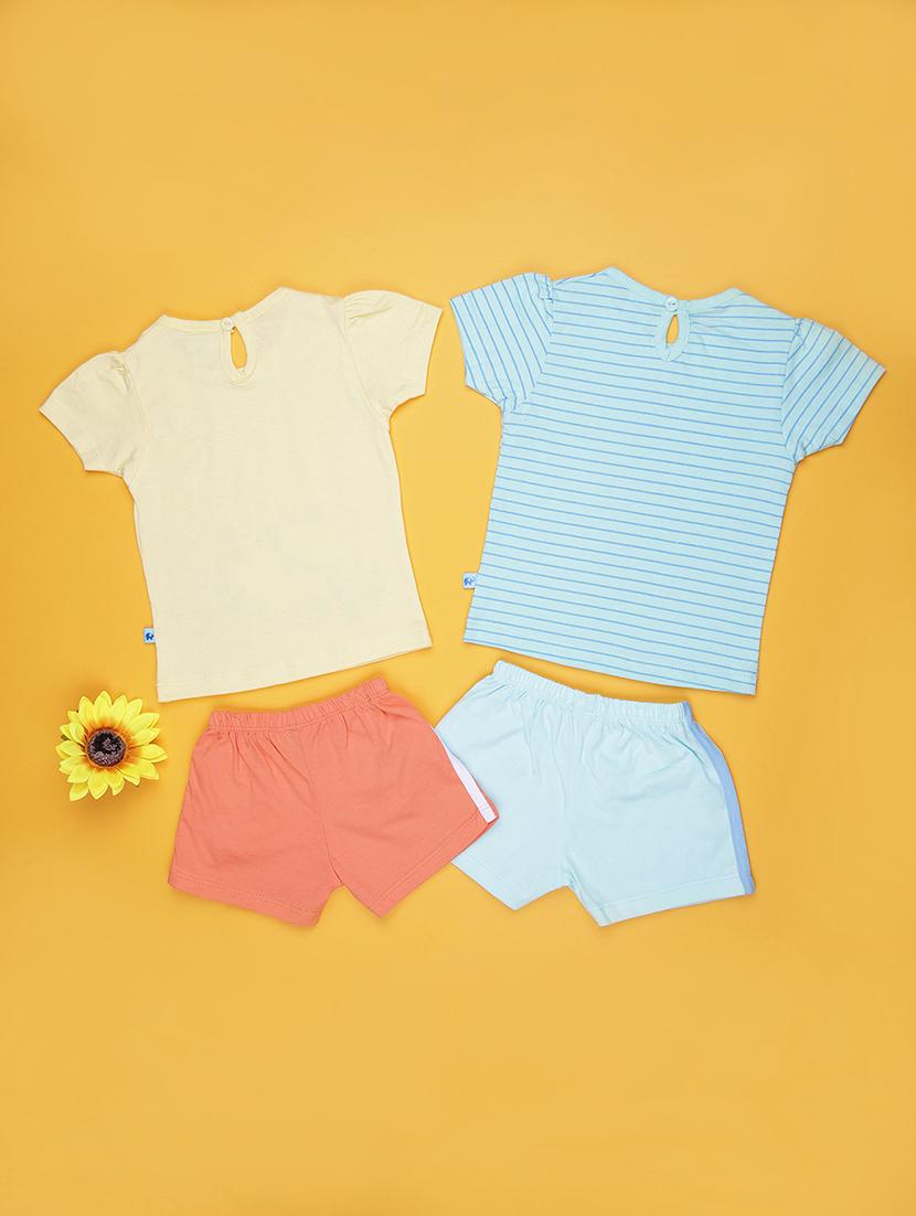 kids pack of 2 printed shorts set - 21938642 - Standard Image - 1