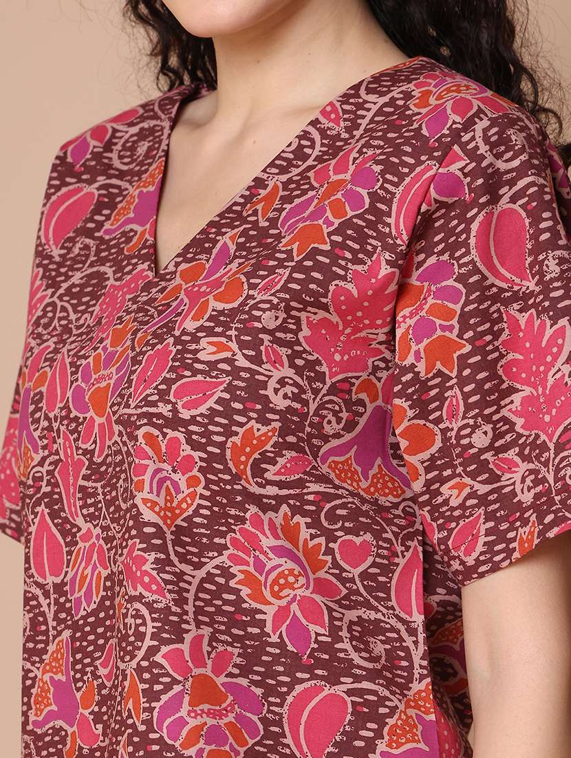 women printed nightwear pyjama set - 21938656 -  Standard Image - 4