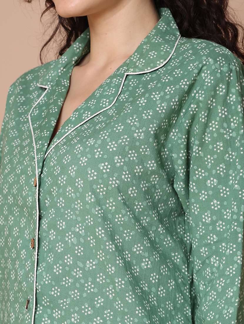 women printed nightwear pyjama set - 21938662 -  Standard Image - 4