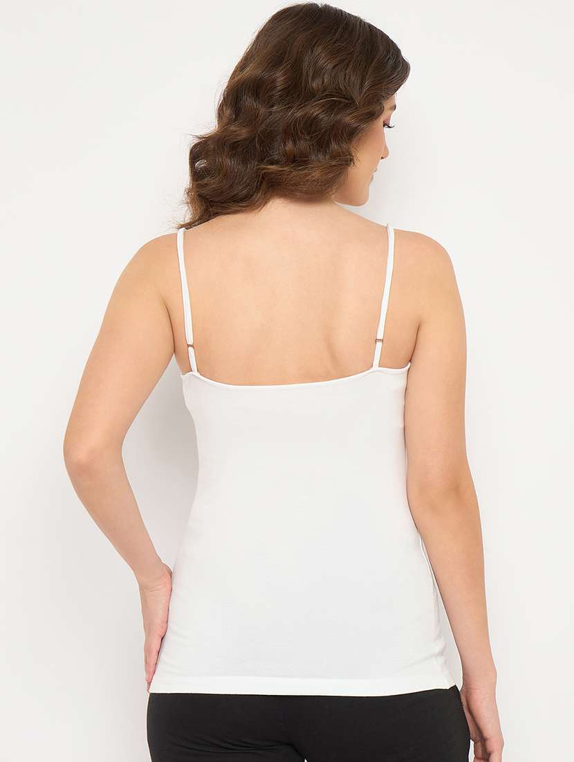 women white solid camisole - 21938698 - Standard Image - 4