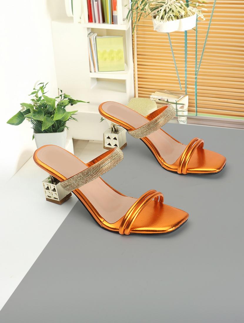 women embellished slip on heel sandal - 21939313 - Zoom Image - 0