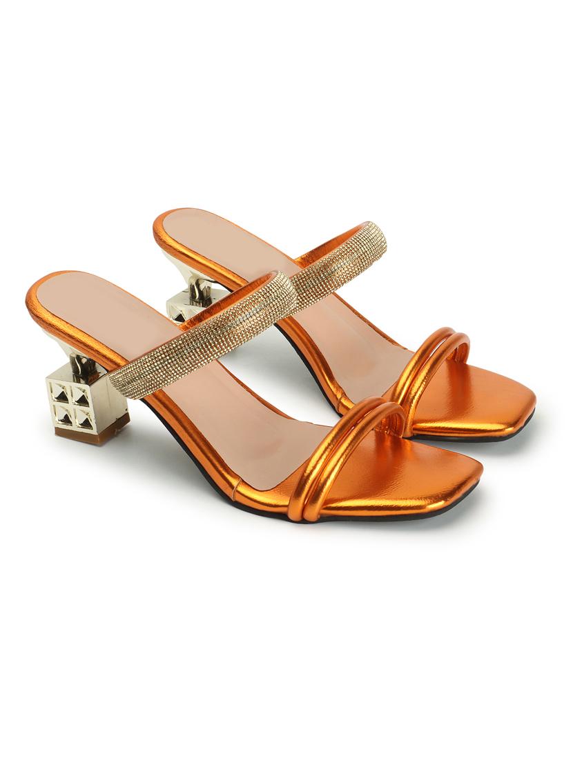 women embellished slip on heel sandal - 21939313 - Standard Image - 1
