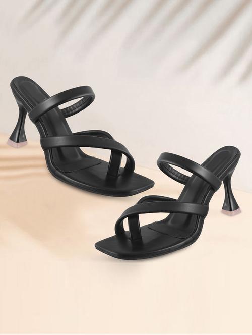 women black slip on sandal - 21939314 -  Standard Image - 0