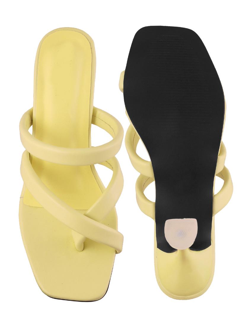women yellow slip on sandal - 21939315 - Standard Image - 4