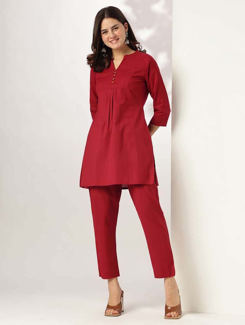 Women Three Quarter Sleeve Ethnic Co Ord Set
