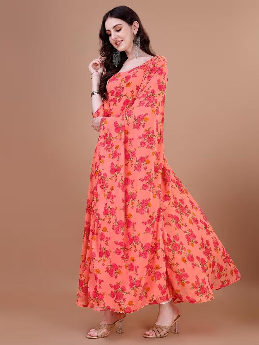 women floral printed kurta and dupatta set - 21939400 - Standard Image - 1