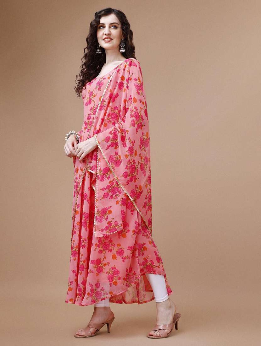 women floral printed long sleeve kurta and dupatta set - 21939401 -  Standard Image - 1