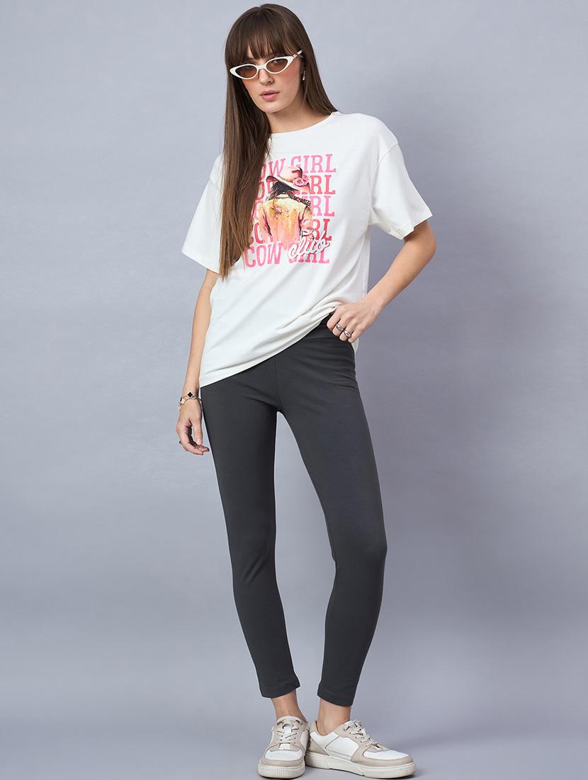 women printed short sleeve loose fit t-shirt - 21939416 - Standard Image - 4