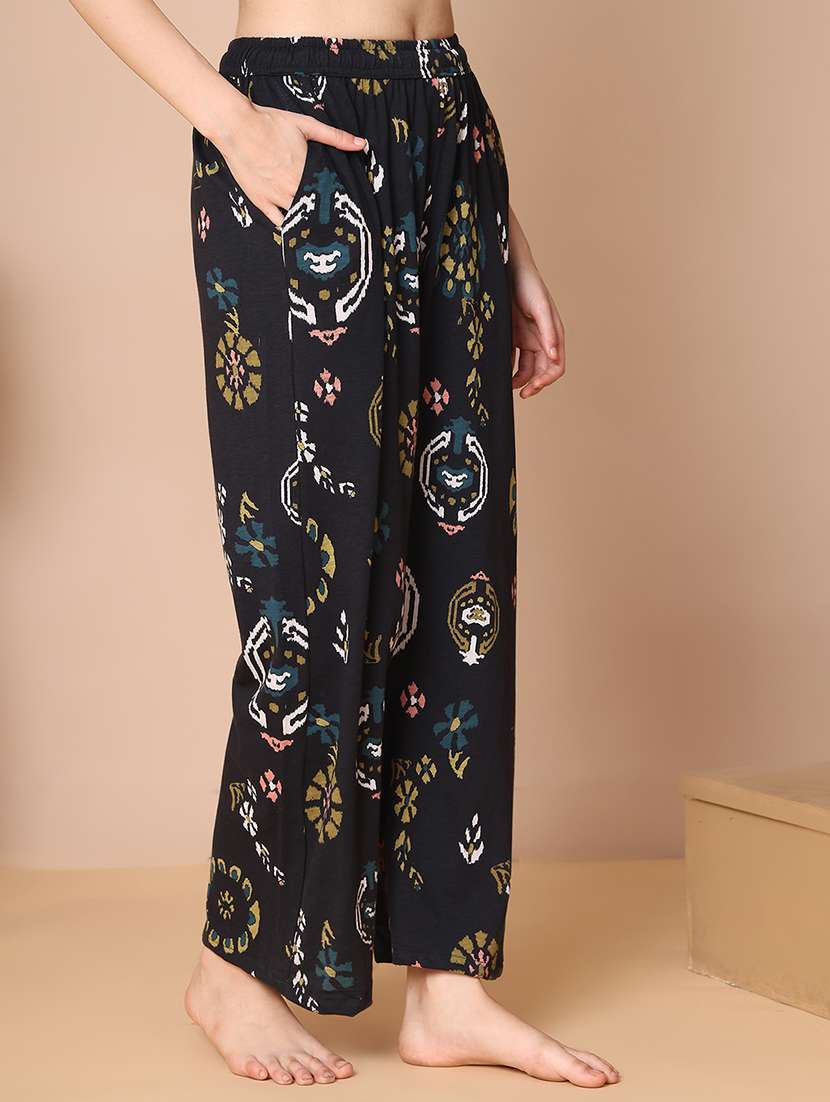 women printed mid rise full length pajama - 21939468 -  Standard Image - 1