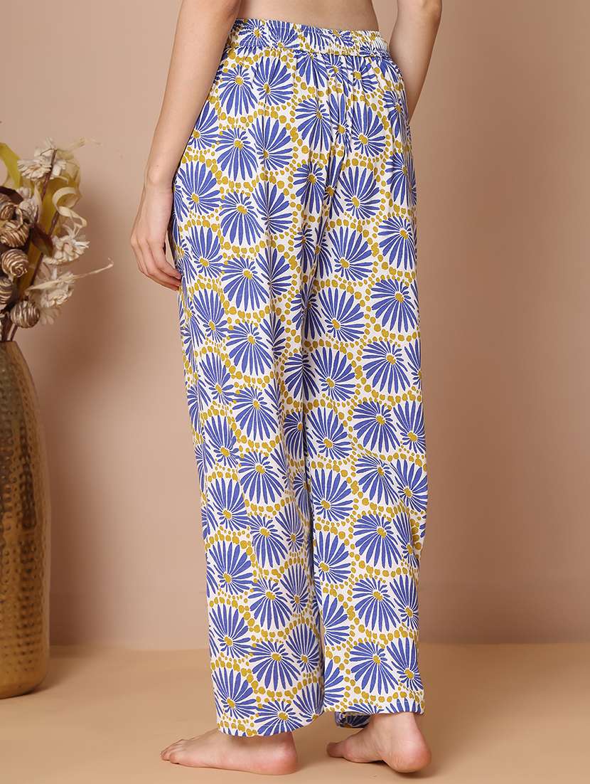 women printed mid rise full length pajama - 21939472 - Standard Image - 4