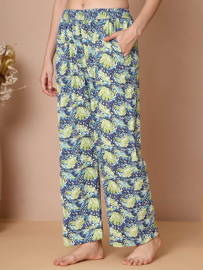 women printed mid rise full length pajama - 21939474 -  Standard Image - 1