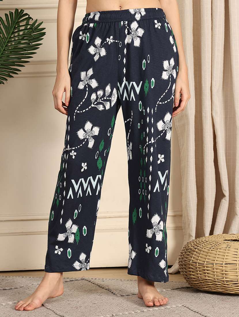 women printed mid rise full length pajama - 21939481 -  Standard Image - 1