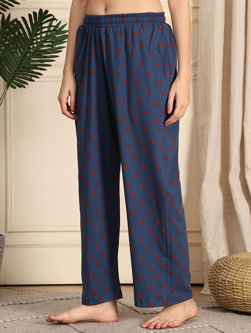 women printed mid rise full length pajama - 21939486 - Standard Image - 1