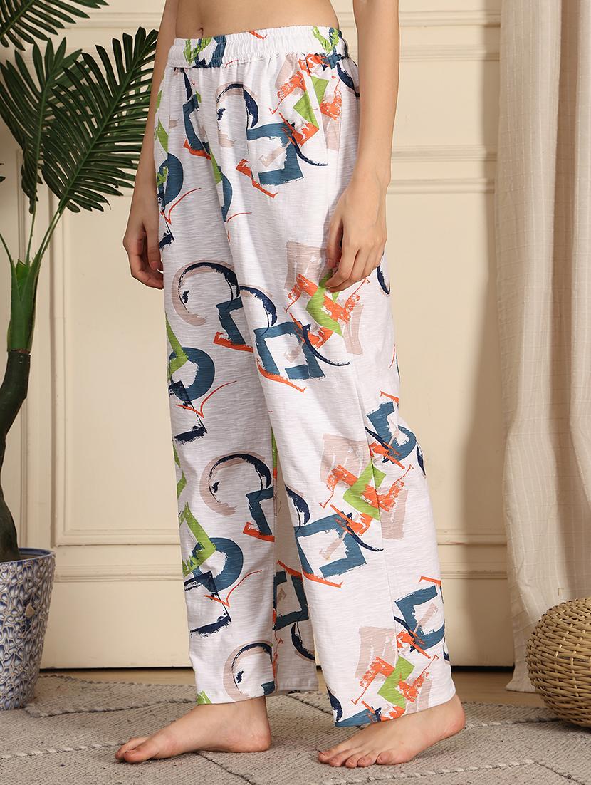 women printed mid rise full length pajama - 21939487 - Standard Image - 1