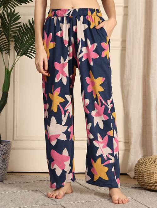 women printed mid rise full length pajama - 21939498 - Standard Image - 0