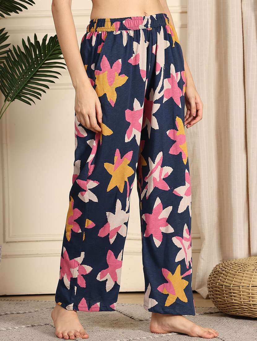 women printed mid rise full length pajama - 21939498 - Standard Image - 1