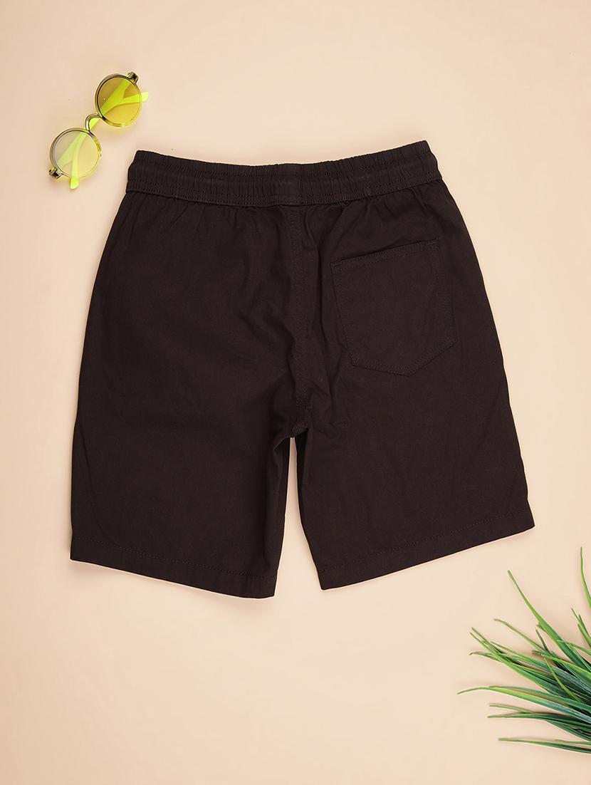 boys solid mid rise regular fit shorts - 21939654 - Standard Image - 1