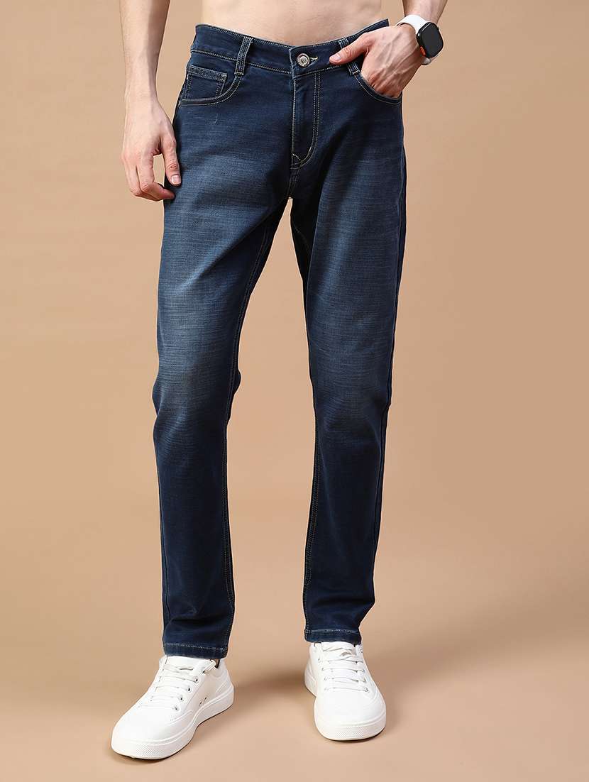 men washed mid rise full length jean - 21939670 -  Standard Image - 1