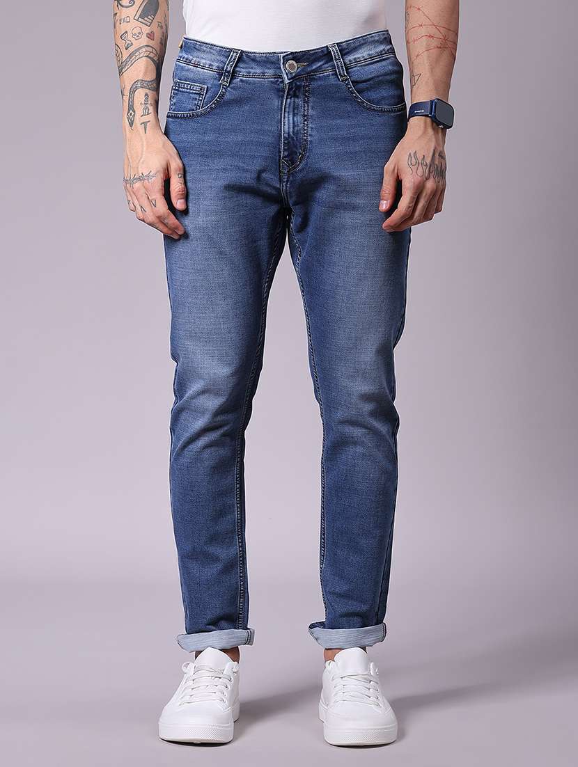 men washed mid rise full length jean - 21939672 -  Standard Image - 1
