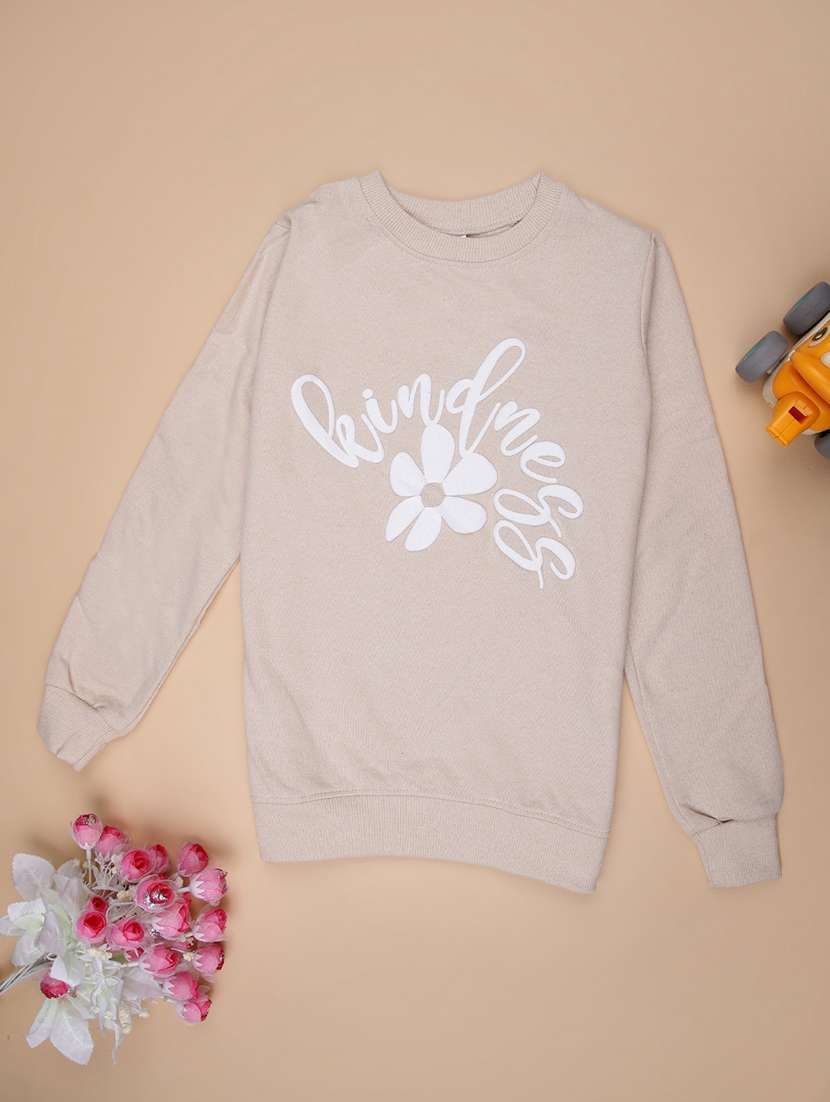 girls printed long sleeve regular fit tee